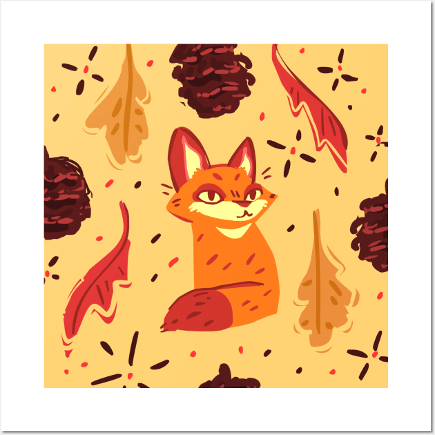 Fall Fox Vibes Wall Art by sky665